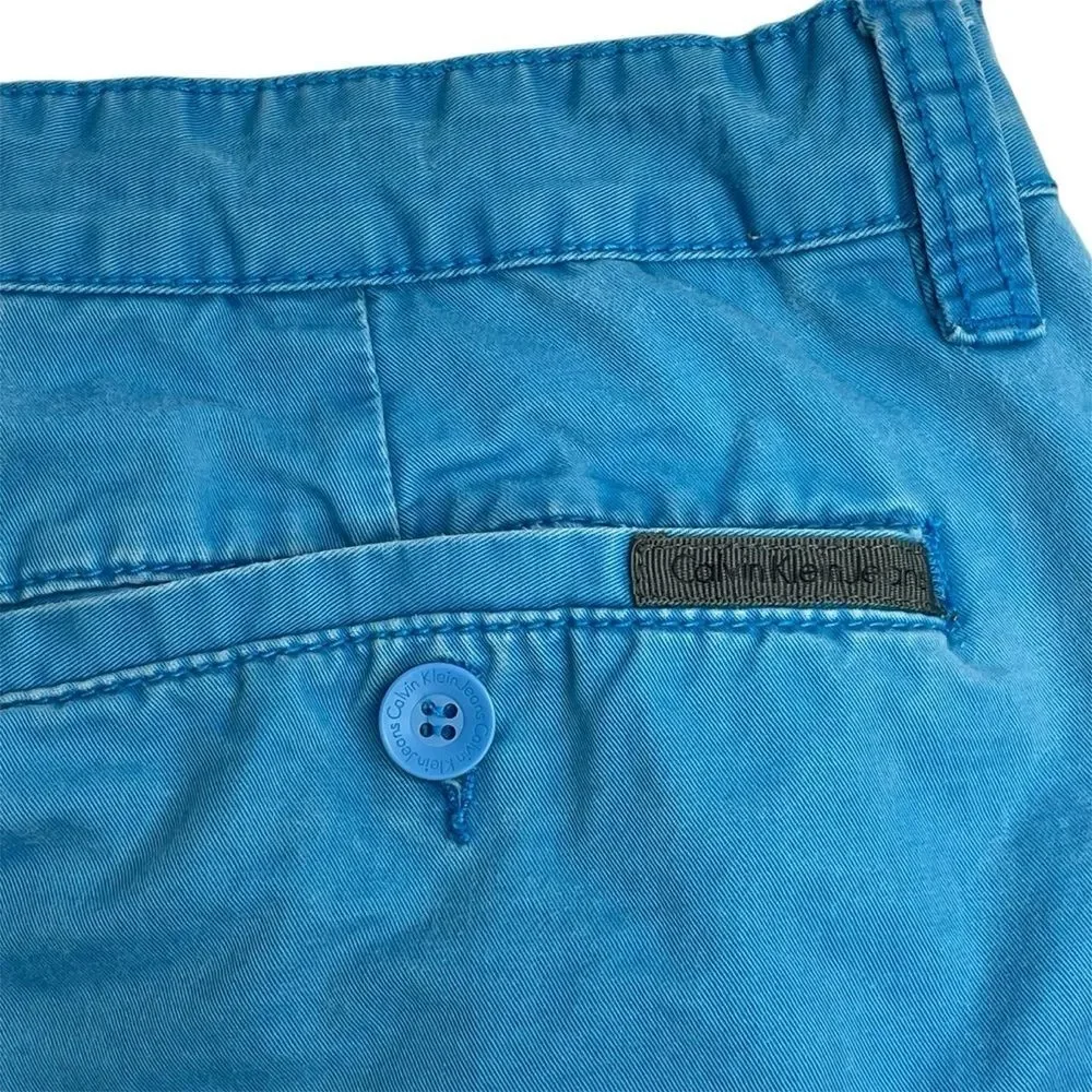 Calvin Klein Men's Denim Shorts Pockets Summer Blue Size 32
